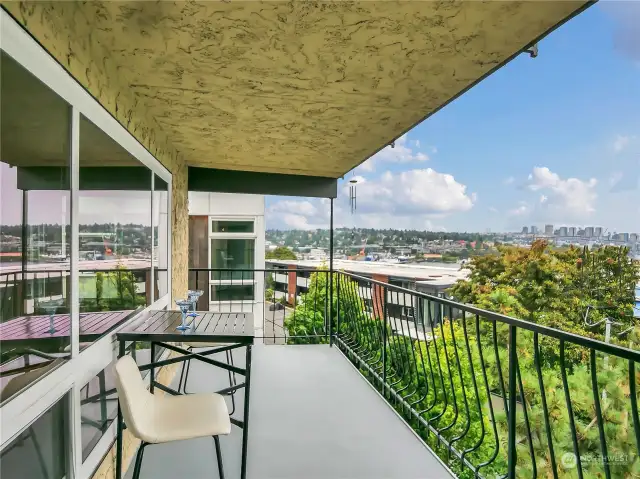 comfortable, spacious balcony to enjoy.