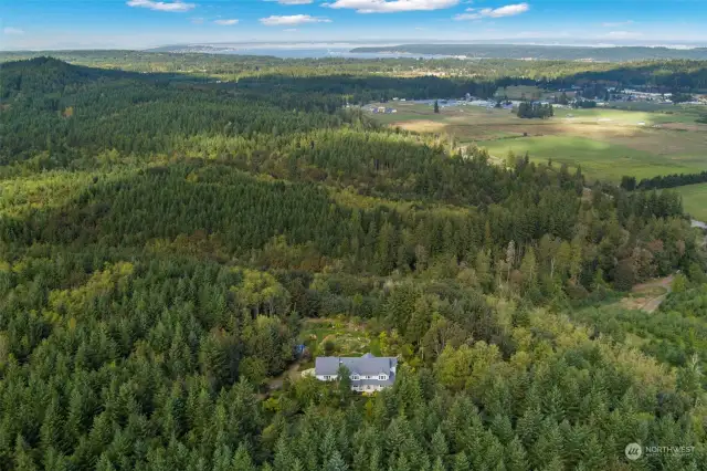 Serene and private 4000 SF home nestled on a 79 acre parcel.