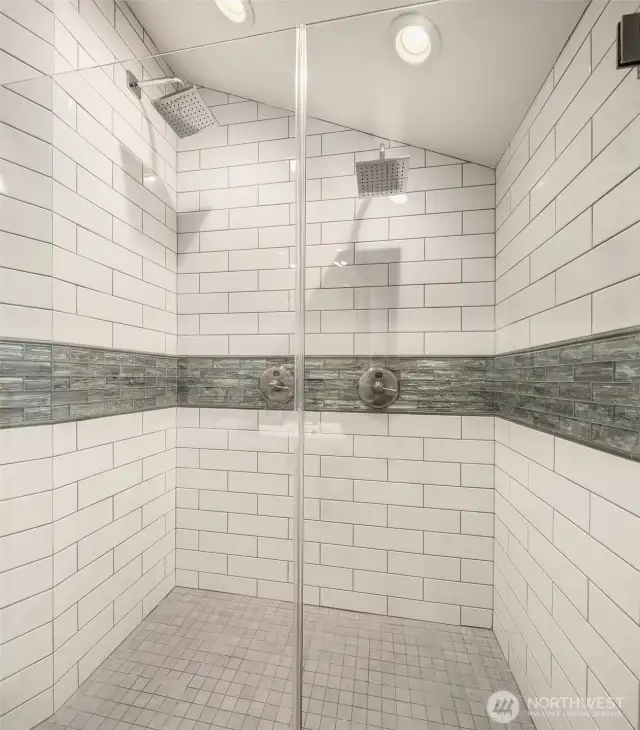 Hallway bathroom shower