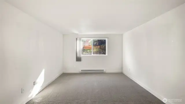 Sizable guest bedroom.