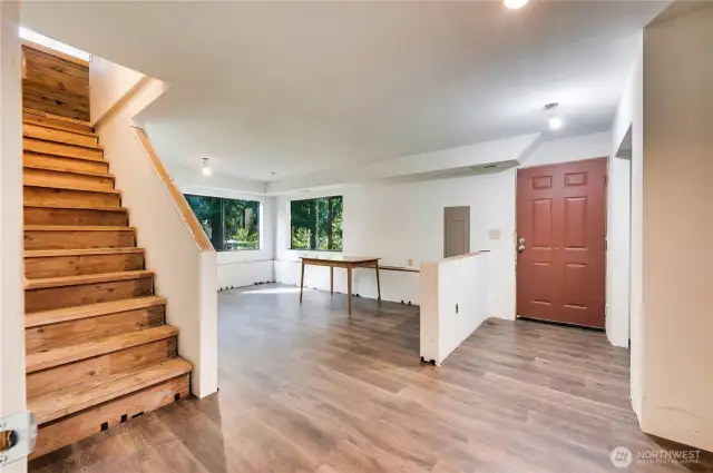 Lower level staircase