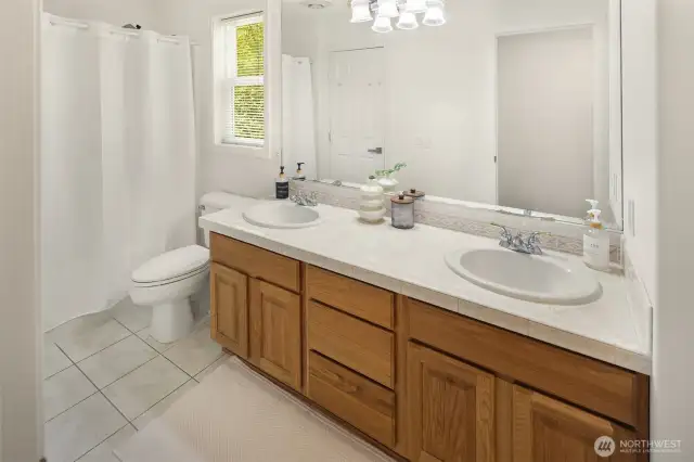 upstairs guest jack and jill bathroom