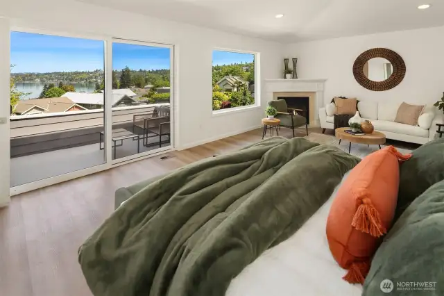 Private deck with sound views