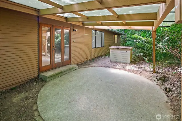 Rear patio.