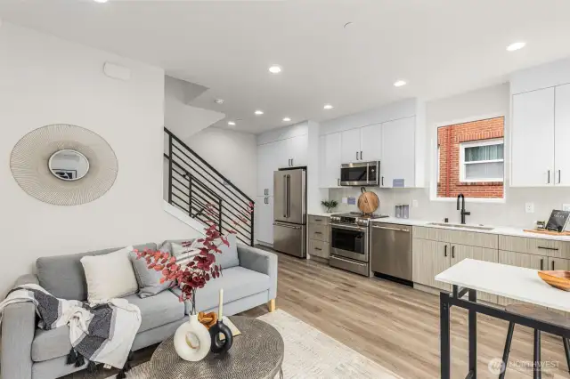 Seamless flow from kitchen to living, perfect for entertaining or relaxing.