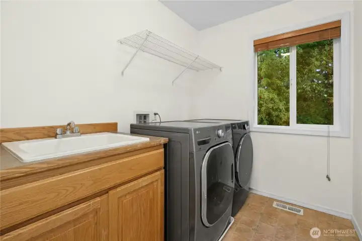 Separate Utility Rm upstairs--appliances stay!