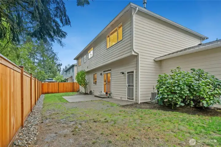 Good size entertainment patio, + A/C too