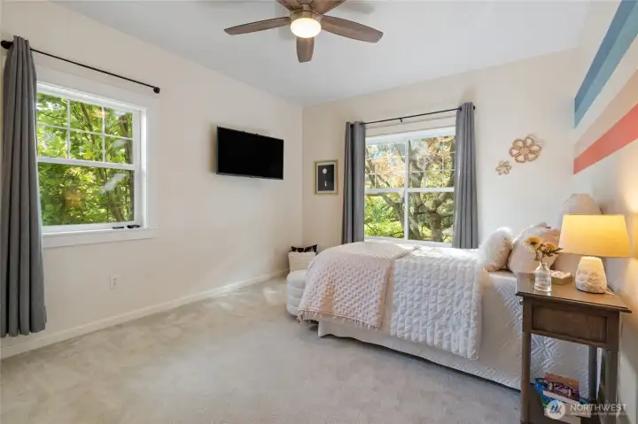 Bedrooms 2 and 3 are on opposite side of home from the primary