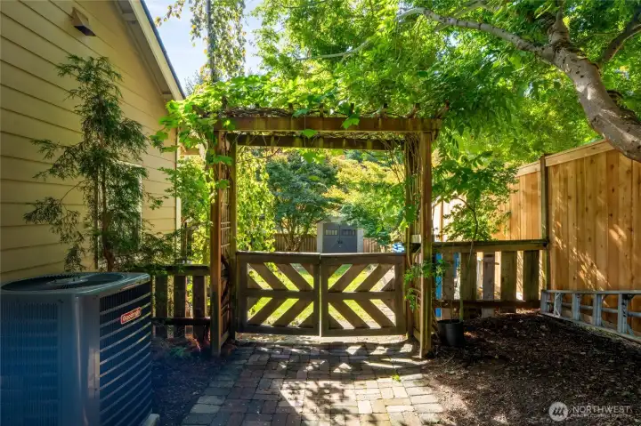 Added area for parking leads to backyard