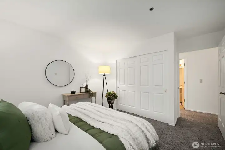 Large closet space in this bedroom as well.