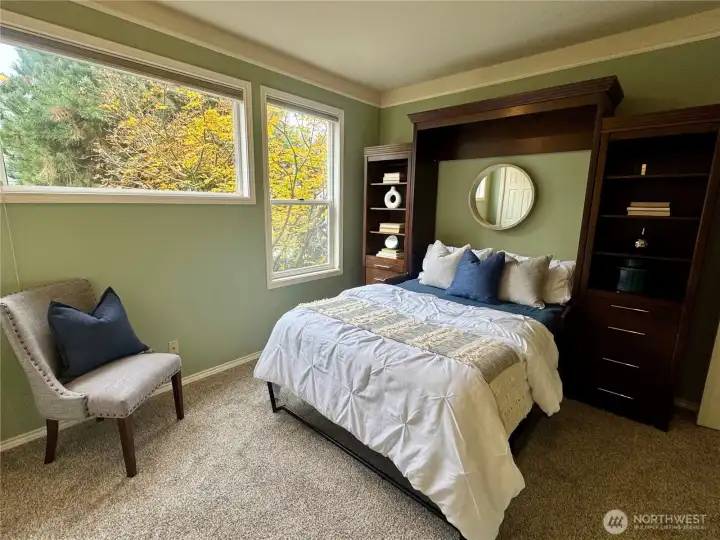 Another view showing the murphy bed folded down.