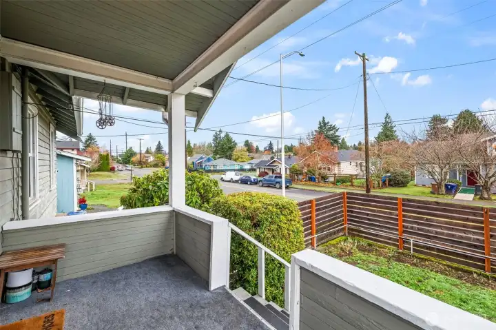 Covered front porch