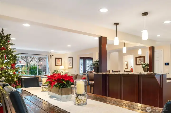 This great room is spacious yet cozy and comfortable