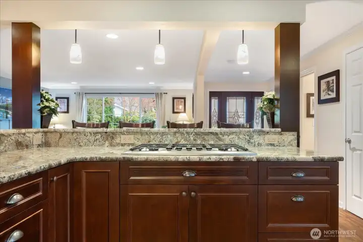 lazy susans, built in spice drawer... every little detail has been thought out.