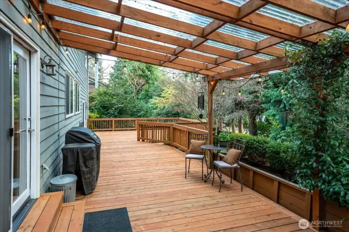 Covered deck off of the dining room