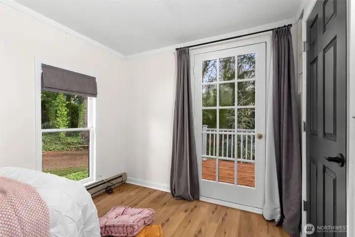 2nd bedroom upstairs with balcony access