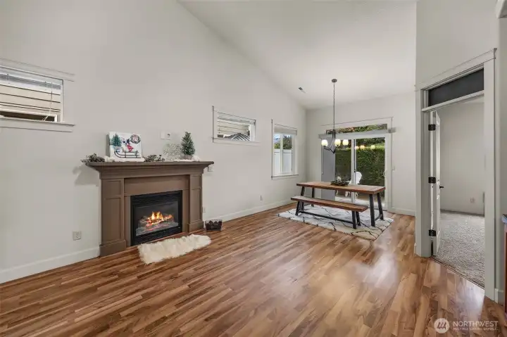Vaulted-Gas Fireplace