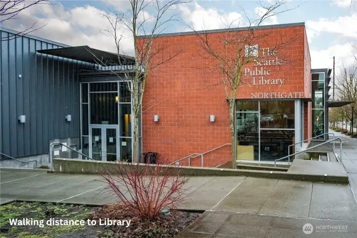 Library walking distance