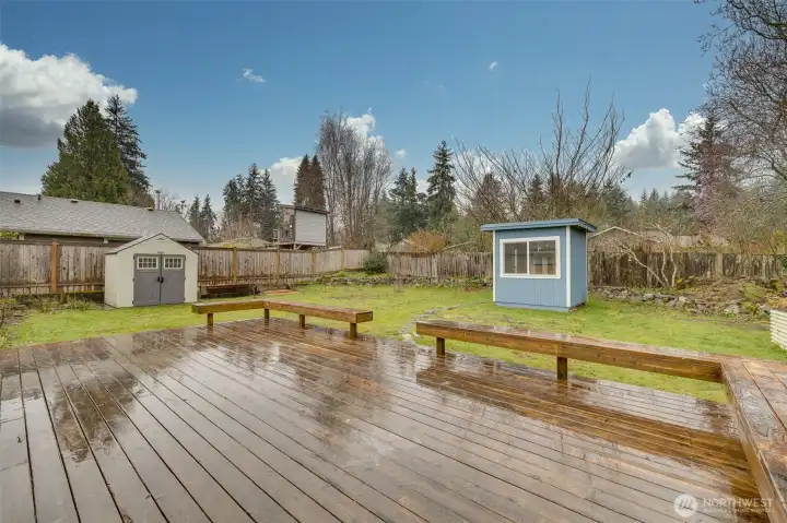 Huge deck off of the kitchen - perfect for summer entertaining!