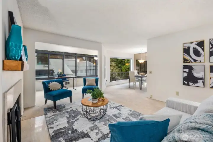 Living room, lots of natural light!