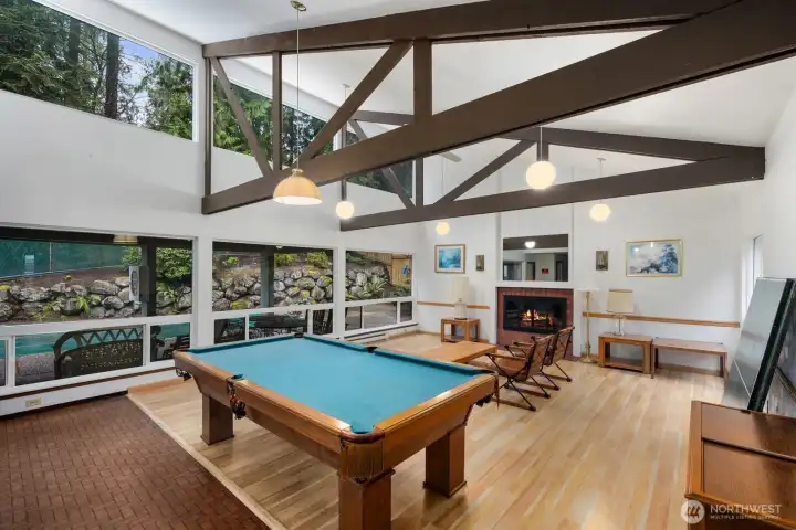 Clubhouse with pool and hot tub