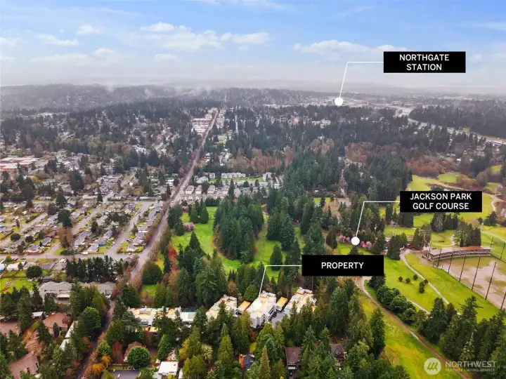 Adjacent to jackson park golf course and minute to northgate light rail station!