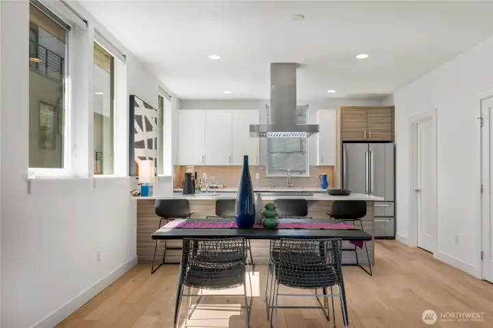 Spacious dining area.