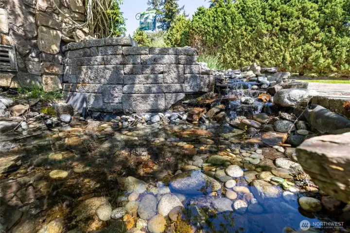 You are welcomed by the calming sounds of rushing water