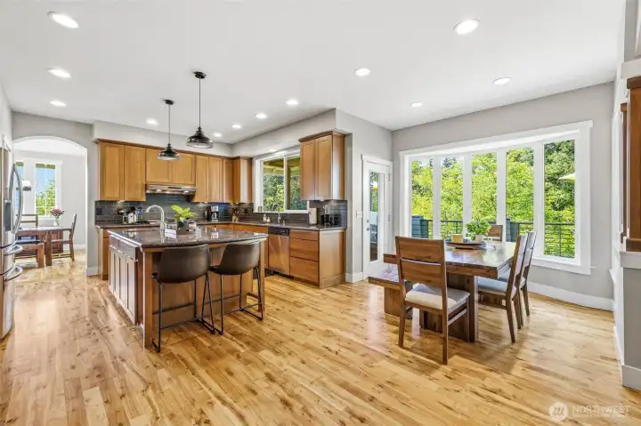 Chef's kitchen and eating nook