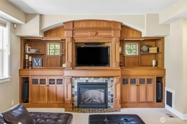 Custom hand trimmed custom cabinetry
