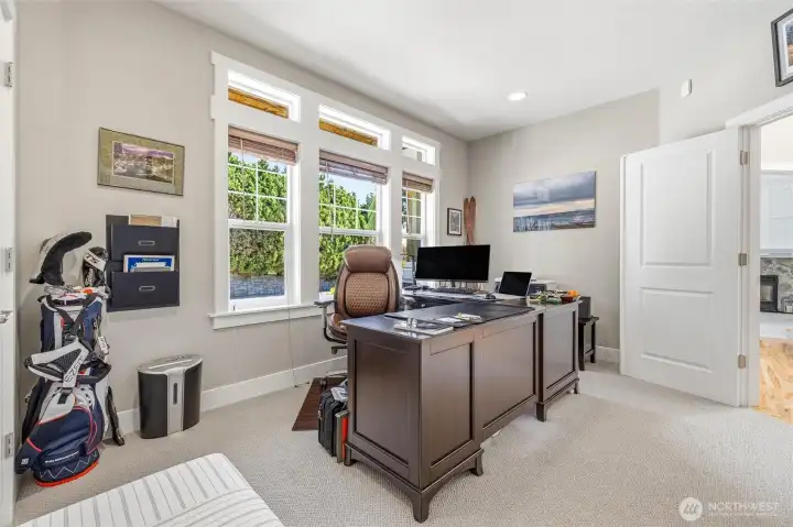 Home office, with adjoining 1/2 bathroom