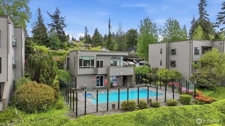 Enjoy Outdoor Pool, Hot Tub, and Exercise room!