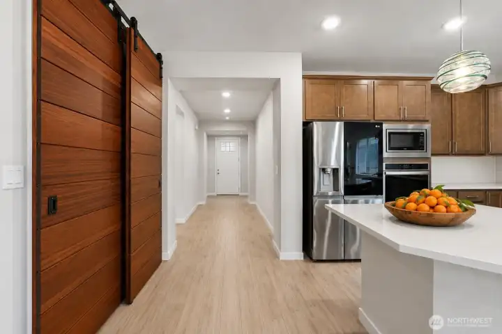 Custom sapele mahogany rail doors
