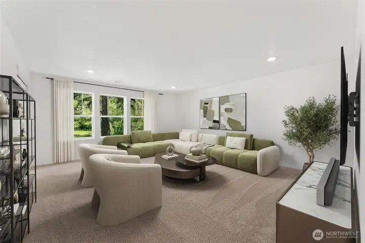 HUGE Bonus/4th bedroom. Can easily fit a pool table or be used as a second primary. Bedroom 1. Virtually Staged. HUGE Bonus/4th bedroom. Can easily fit a pool table or be used as a second primary. Bedroom 1. Virtually Staged.