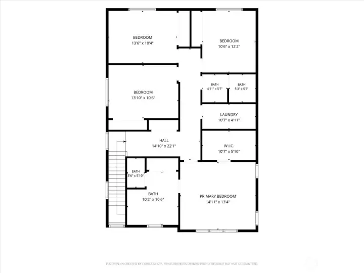 Floorplan of second floor