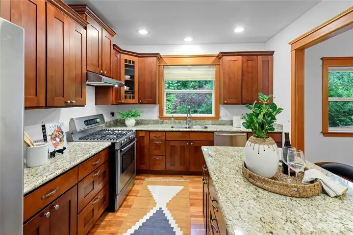 Kitchen with propane stove top