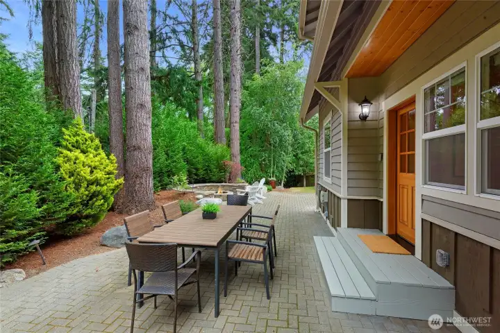 From the kitchen and dining room, it's easy access to outdoor dining