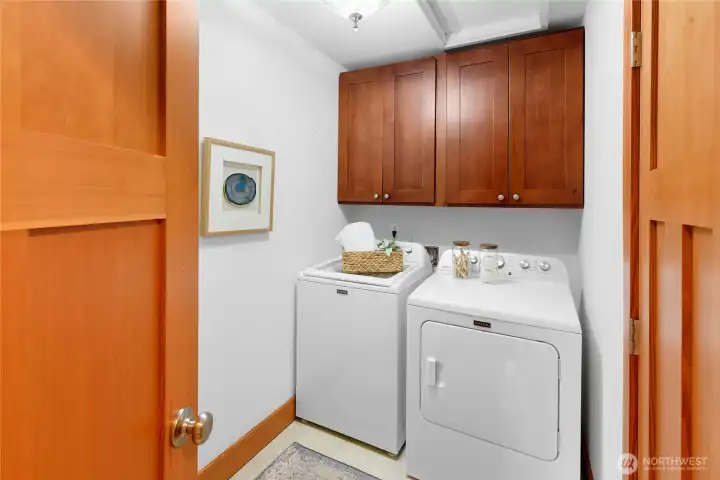 Laundry room is conveniently located upstairs