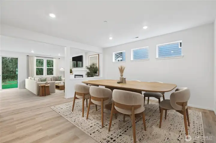 VIRTUALLY STAGED: Formal Dining space off Kitchen