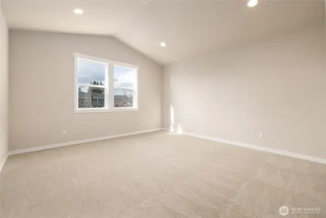Primary ensuite has large walk-in closet, d tile floor & tile shower in primary bath.  Comfort height toilet, dual sinks, taller cabinets & quartz countertops.