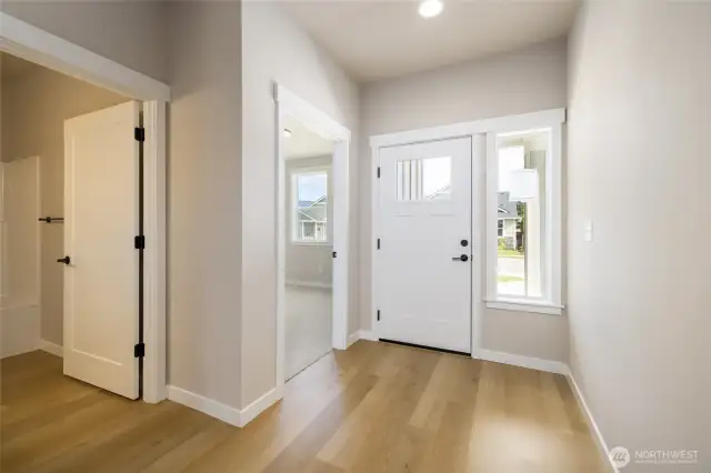 Spacious hallway!  All doorways are 36" wide for accessibility.