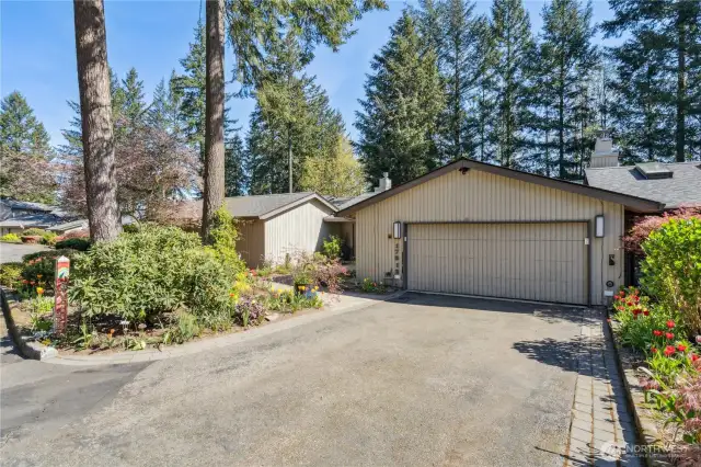 Large 2 car garage and ample outside parking on apron.