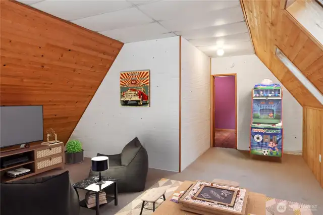 The Bonus Room sits above the garage and is virtually staged as a game room. This multi-purpose room could be a studio, work-out room, or whatever you need it to be.