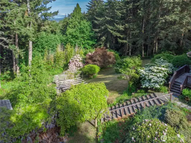 A look at the east-side gardens that are lush with lilacs, huge rhododendrons, wisteria and so much more.