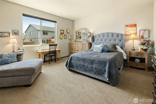 Roomy primary bedroom