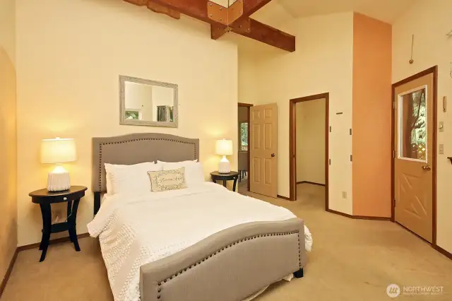 Primary bedroom with walk in closet
