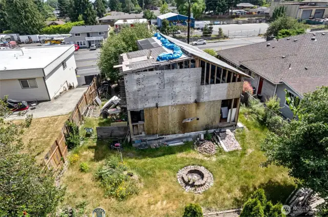 Back of the property.