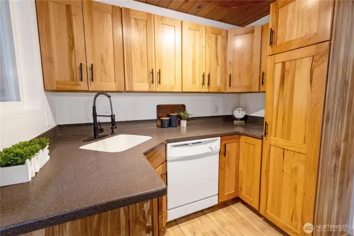 Plenty of cabinet space in the kitchen
