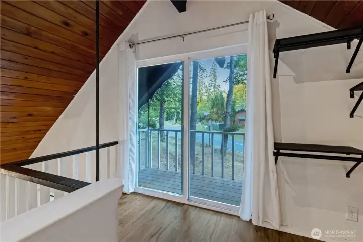 One of two balconies off of the loft