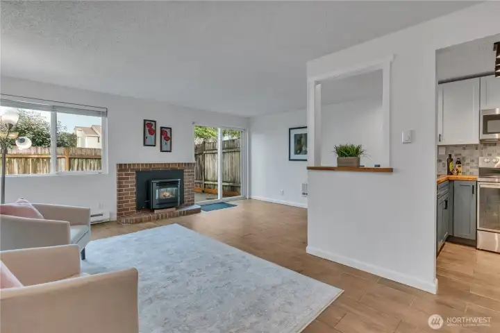 Lovely open concept with plenty of light.